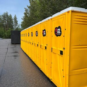 Käytetty keltainen festarivessa