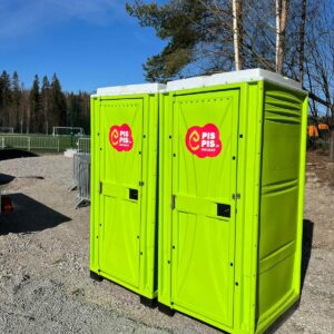 Käytetty limenvihreä festarivessa